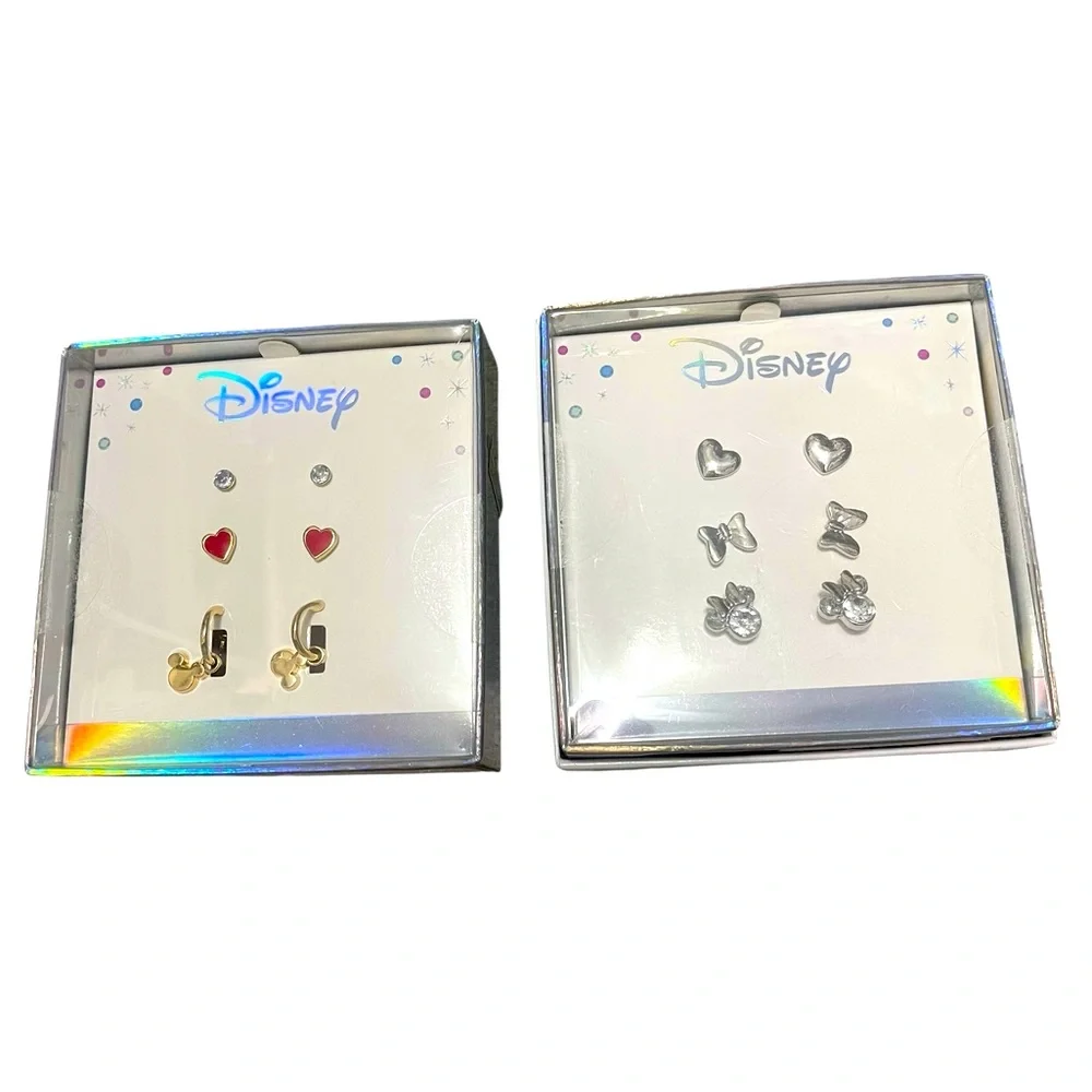 💚🌼NIB Disney Kids Earrings Set - Gold, Silver, and Red